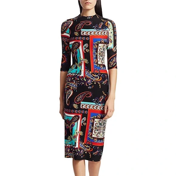 Alice + Olivia | Dresses | New Alice Olivia Delora Paisley Print Bodycon  Dress Size 2